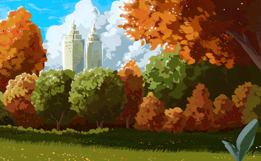 Pixel art park background